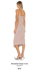 ELLIATT Mauve Solid One-Shoulder Ruffle Crepe Midi Sheath Dress Women S