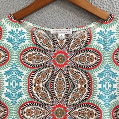 London Style Collection Sheath Dress Womens 4 Floral Print 3/4 Sleeve Multicolor