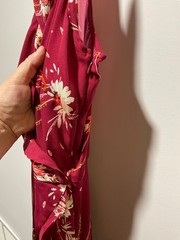 American Rag Faux Wrap Maxi Dress Boho Gypsy Tapestry Whimsigoth Milkmaid Large