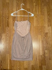 Champagne Sparkle Backless Spaghetti Strap Mini Dress Windsor NWT BodyCon Size S