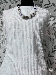 White Summer Beach Casual Crewneck Sundress Mini Dress Sz M NWT Vacation
