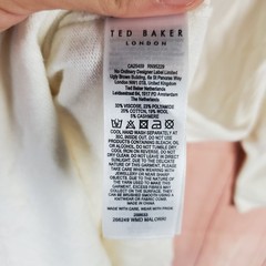 Ted Baker Sweater Dress Womens 1 White Viscose Knit Raglan Sleeve Turtleneck