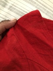 VESTIEOS ladies LARGE (36” Chest) Button Front Dress Red Stretch POCKETS