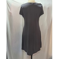 Alythea Womens V-Neck Shift Dress Charcoal Grey Modal Blend Size S D4273