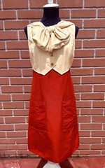 Marc Jacobs Cream White and Red Alessandra Bow Dress Size 4 – Exellent Condition