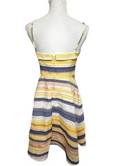 Hutch Anthropologie Marissa Striped Bow Dress 6 Cut Out Summer Preppy Lined