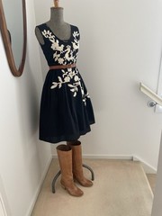 Husk Black Mexican Embroidered Boho Dress