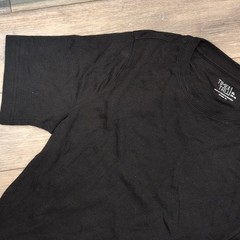 Time and Tru Black Solid Crew Neck Short Sleeve Jersey Cotton Dress (16-18) XL