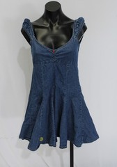 Olivaceous Women&rsquo;s Audrey Denim Fit & Flare Mini Dress AC2 Medium Wash Medium