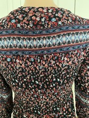 Know Rose Women’s Dress Size XS Floral Print Black Long Sleeve Button Rayon New