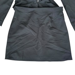 Extro & Vert Black Twist Front Blazer Skirt Dress Sz 12