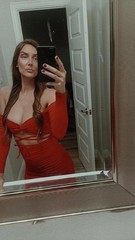Red Extra Small Stretchy Body fitting Off The Shoulder Long Sleeve Dress.