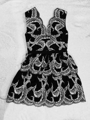 BCBG MaxAzria Dress – Black & White Lace Fit