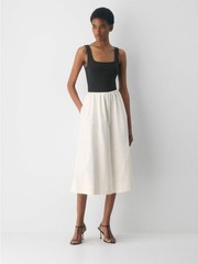 Aritzia Babaton Revive Poplin Fit and Flare Midi dress woman&rsquo;s size large NWT