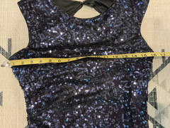 Vtg Cache blue sequin Backless side ruched open back Vintage Y2K sz 2