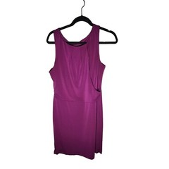 Ann Taylor Women&rsquo;s Faux Wrap Sleeveless Purple Dress Size Large