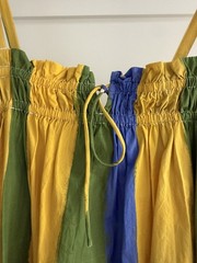 Topshop Poplin Stripe Maxi Dress Yellow and Blue Size Medium NWT
