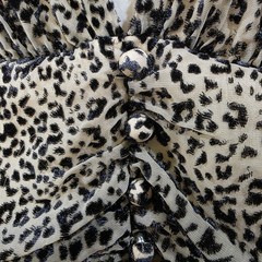 Anthropologie Katerina Button Front Maxi Dress Size 18W Leopard Velvet V Neck