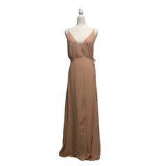CAPULET Peach Adjustable Straps Maxine Wrap Maxi Boho Dress NWT $176 M