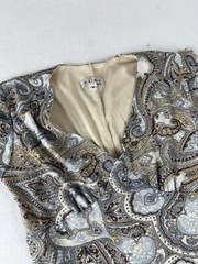 Vintage Y2K Boho Western Mesh Dress M Paisley Ruffle Sleeves Romantic Babtdoll