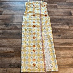 SNDYS. Yellow , Papaya,Crab,Seahorse, Green Floral and White Maxi Dress Size S