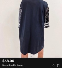 Women&rsquo;s Sequin Jersey T-Shirt Mini Dress « 62 » Short Sleeve Round Neck