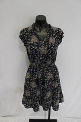 Les Serien Women&rsquo;s Petite Clio Flutter Sleeve A-Line Dress AC2 Navy Size: PXS