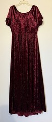 Torrid Nightfall Hook & Eye Velour Maxi Dress Windsor Wine (Red) Size 0X NWT