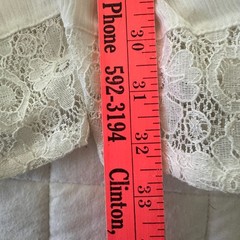 Vintage Absolute Angel Tunic Dress 3X Cream Gauzy Lace Trim Fairy Boho Chic