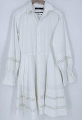Polo Ralph Lauren NWT Lace-Trim Broadcloth Dress White Size 4