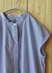 MUJI Long One Piece Stripe Natural Adult Casual Natural Life