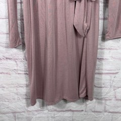 Perfect Peach Large Mauve Long Sleeve Wrap Dress NWT