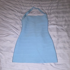 I.AM.GIA AIDEN BANDAGE MINI DRESS Stretch Body Con Back Zip XS