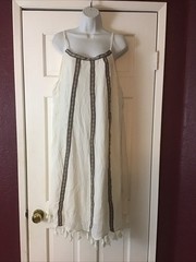 J Glee Dress 3X Sundress Lined Embroidered White Sleeveless