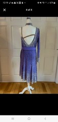 Women’s Lavender Ballroom Dress Asymmetrical Long Sleeve