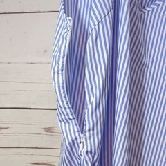 Nautical Summer Dress Striped Blue White Striped Preppy Light Sundress Large