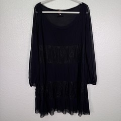 Jean Paul Gaultier Soleil Dress Womens Large Lace Mesh Tiered Gothic Witchy