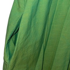 Cremieux Shirt Dress 14 Button Up Green Preppy A-Line Lightweight Pockets