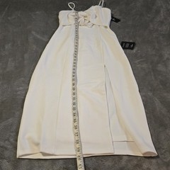 Lulus Memorable Muse White Twist Front Midi Dress Size XS NWT $88 Retail