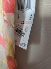 Anne Kline Stretch Women&rsquo;s Size 10 Rouched Floral Sleeveless Knee Length Dress