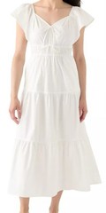 June and Hudson Women&rsquo;s White Poplin Mini Dress (Size M)
