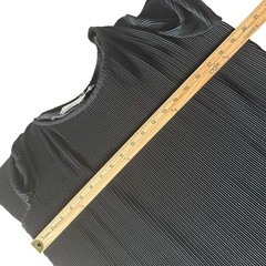 Adrienne Vittadini Black Tiered Midi Dress Pleated Bell Sleeves Size 10 Ribbeb