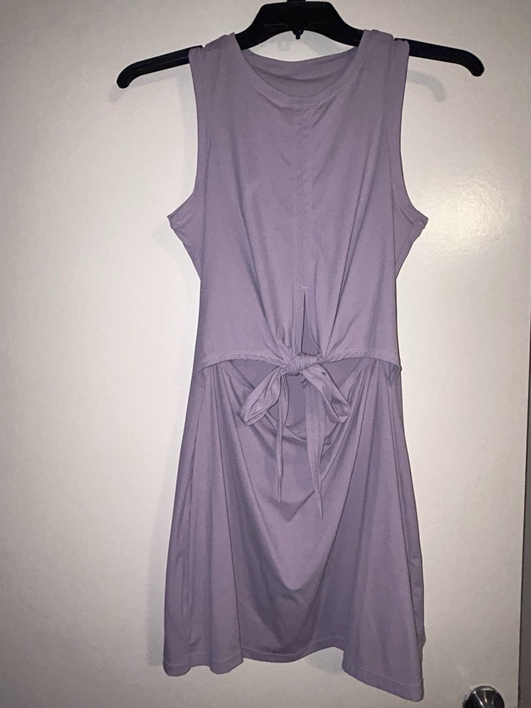 Halara Tie At Waist Lavender Stretchy Athleisure Dress