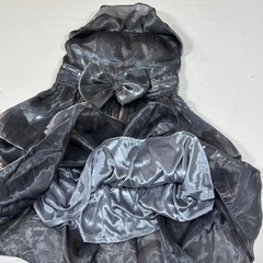 DASH Collection Metallic Silver Strapless Ruffle Bow Tiered Cocktail Dress Small