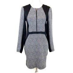 W118 Walter Baker M Sheath Colorblock Power Dress Statement Piece Office Club