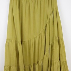 NWT Free People Sundrenched Solid Maxi Dress Medium Bitter Oil Yellow Green