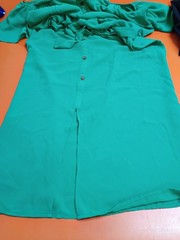Monteau Womens Green Solid Flutter Sleeve Square Neck Belted Mini Dress L