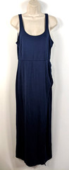 Z Supply Women&rsquo;s Pullover Slit Leg Midi Dress Sz Med Blue Rayon/Spandex Stretch