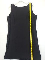 Amanda Smith Black Shift Dress Sleeveless Zip Women 18W Office Staple Layering
