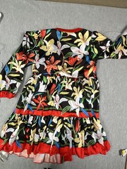 Kate Spade Dress Womens Small Summer Lilies Twill Floral Button V-Neck New